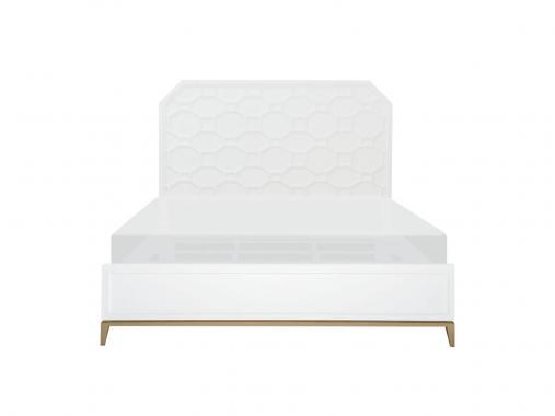 عکس سرویس تخت خواب چوبی دو نفره سفید ترمه