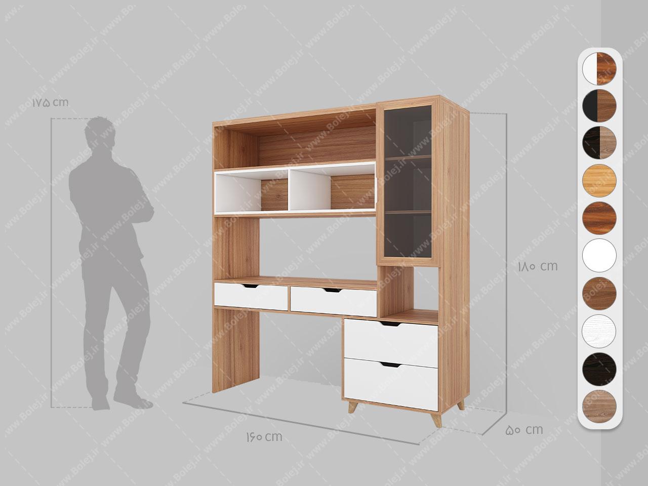 میز تحریر کتابخانه دار مدرن M160