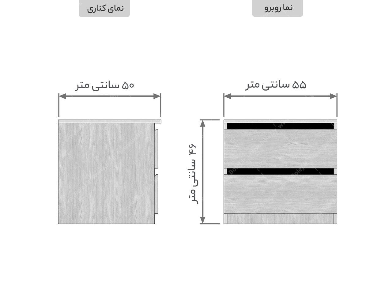 پاتختی سفید مدل آتوسا