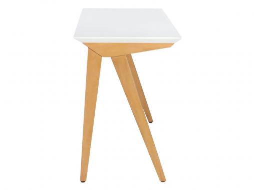 عکس میز تحریر ساده چوبی سفید قهوه ای M270