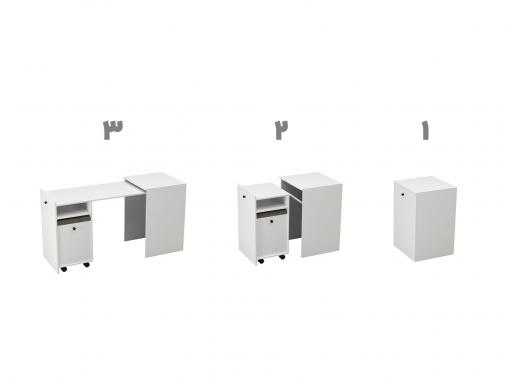 عکس میز تحریر تاشو کوچک کم جا با صندلی M384