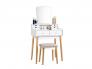 عکس میز آرایش اسپرت عروس سفید صندلی دار TM 148