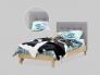 عکس تخت خواب یک نفره اسپرت چوبی ساده BSC796