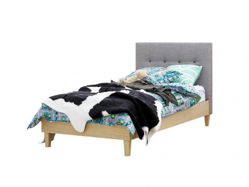 عکس تخت خواب یک نفره اسپرت چوبی ساده BSC796