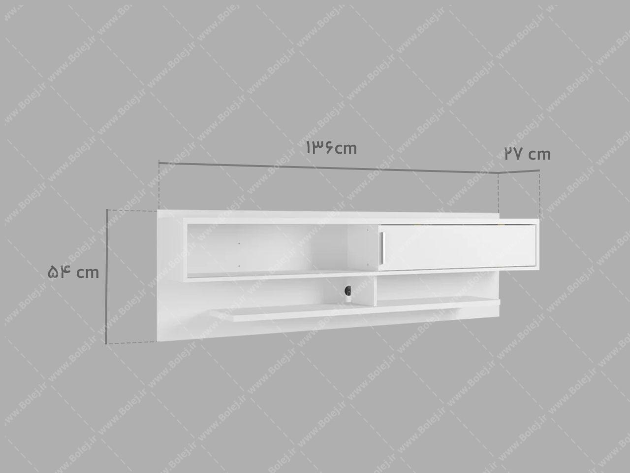 عکس میز تی وی دیواری ام دی اف TFW333