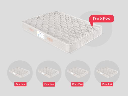 عکس تشک دونفره فنری ارتفاع 20 رویال آسایش مدل آرا