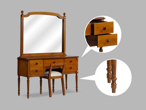 عکس سرویس خواب دونفره چوب راش کلاسیک آرن