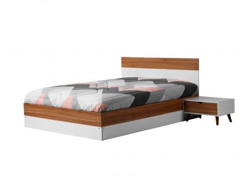 عکس جدید سرویس خواب دونفره ام دی اف سفید قهوه ای آیدا