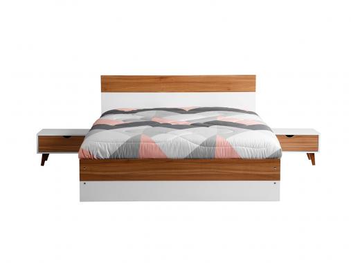 عکس جدید تخت دونفره سفید قهوه ای آیدا