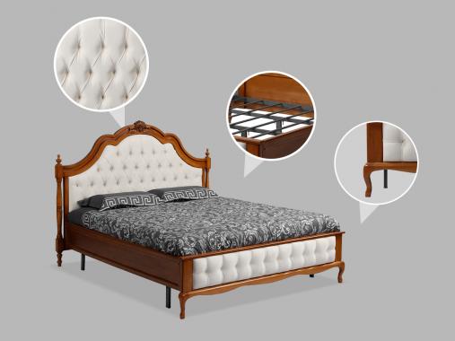 عکس سرویس خواب سلطنتی چوبی فرانسوی مدل آذر