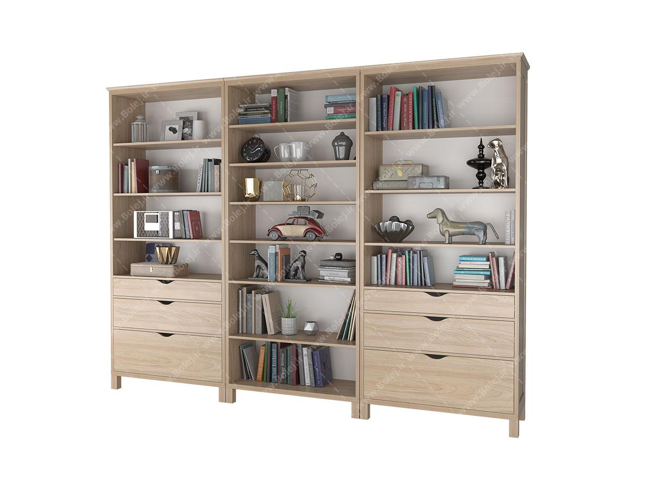 عکس کتابخانه کلاسیک بزرگ ام دی اف B131