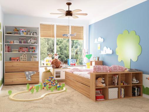 عکس کتابخانه کشودار ام دی اف عرض یک متر B135