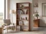 عکس کتابخانه ساده خانگی 5 طبقه ام دی اف B145