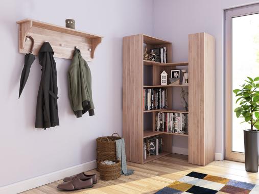 عکس قفسه کتاب متحرک 2 تکه ام دی اف B56