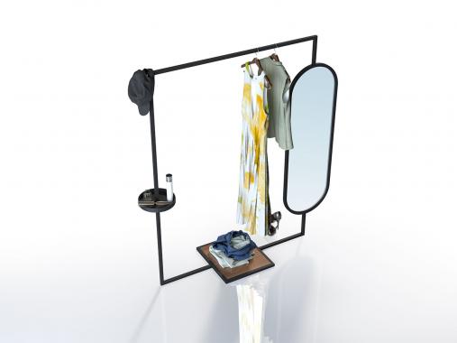 عکس جالباسی آینه دار فلزی ایستاده BL466