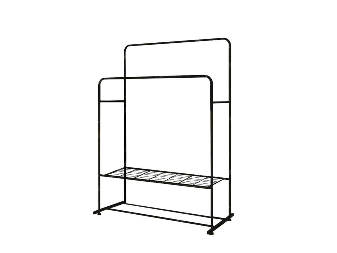 عکس رگال آویز ایستاده فلزی مشکی مدل BL532