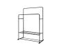 عکس رگال آویز ایستاده فلزی مشکی مدل BL532