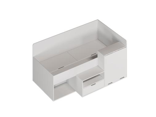 عکس تختخواب یکنفره اسپرت میز تحریر دار با باکس مخفی BS914