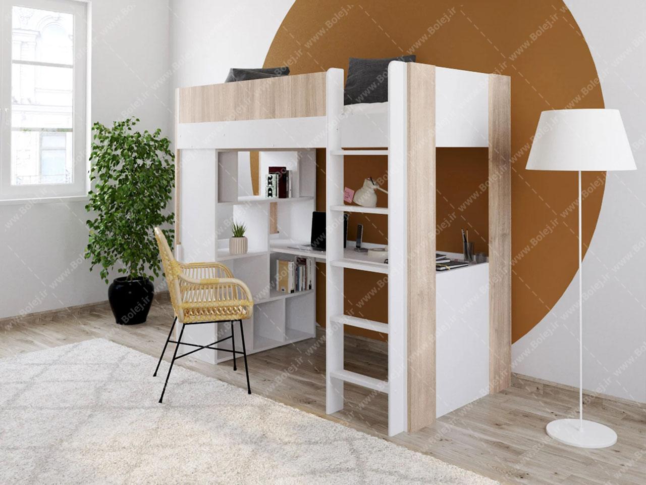 عکس تخت و میز تحریر پسرانه سرهم BS994