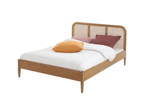 عکس تخت خواب دو نفره چوبی حصیری BW508