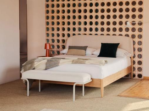 عکس تخت خواب مدرن چوبی دونفره BW510