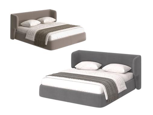 عکس تخت خواب هتلی دو نفره پارچه ای مدرن BH713