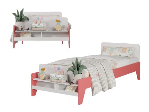 عکس تخت خواب دخترانه یک نفره ساده BS804