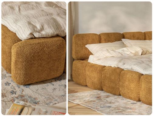 عکس تخت خواب تدی طوسی ارتفاع کم BD669