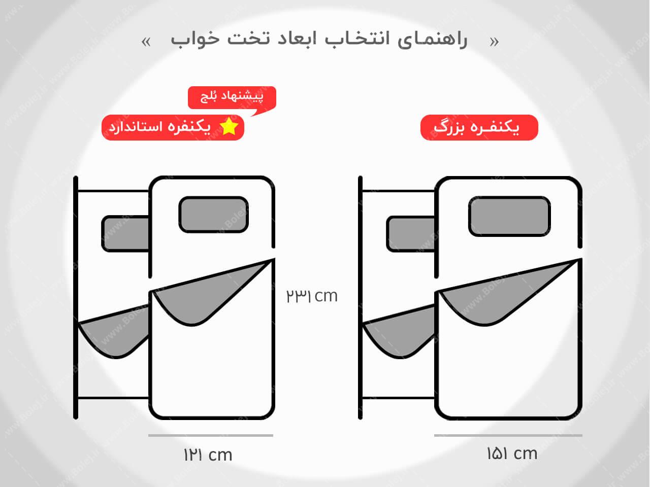 تخت خواب مهمان و میزبان BM 301