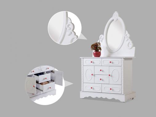 عکس سرویس تخت و میز آرایش نوجوان دخترانه ساده لاوین 2