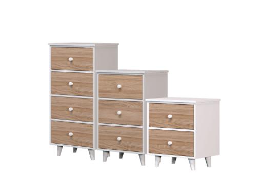 عکس پاتختی پایه دار ام دی اف سفید قهوه ای PA304