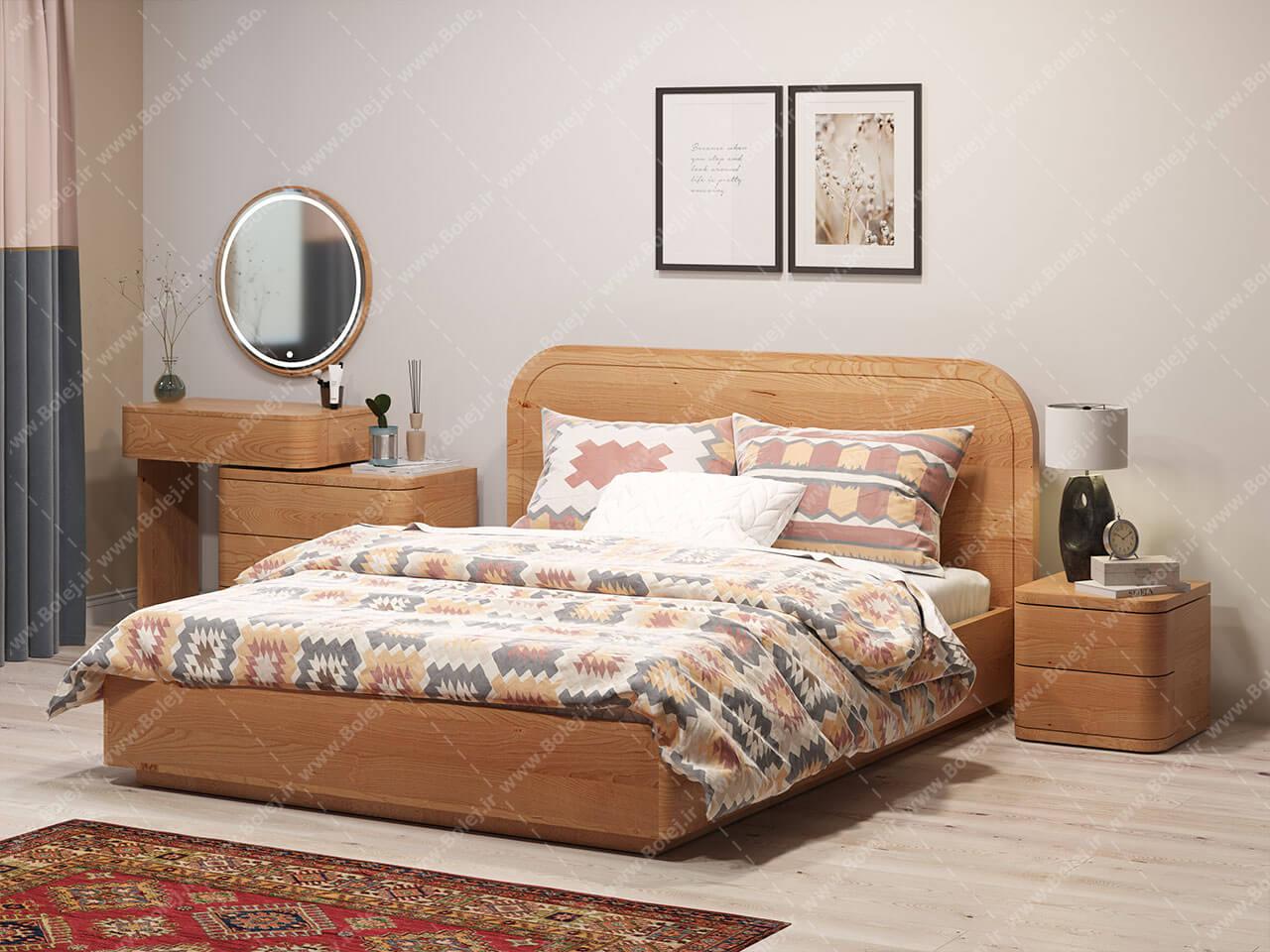 عکس سرویس خواب چوبی ساده و شیک HF501