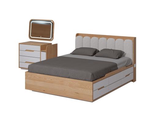 عکس سرویس خواب چوبی مدرن کشودار HF509 جدید