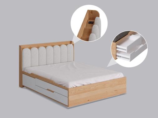 عکس سرویس خواب چوبی مدرن کشودار HF509 جدید