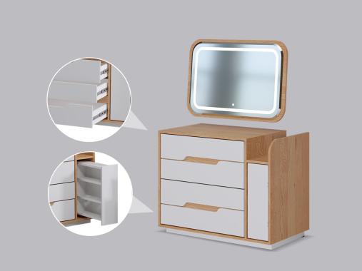 عکس سرویس خواب چوبی مدرن کشودار HF509 جدید