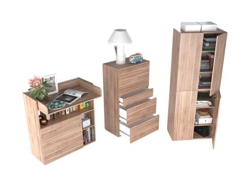 عکس ست کمد دراور بزرگ و جادار سه تیکه DP44