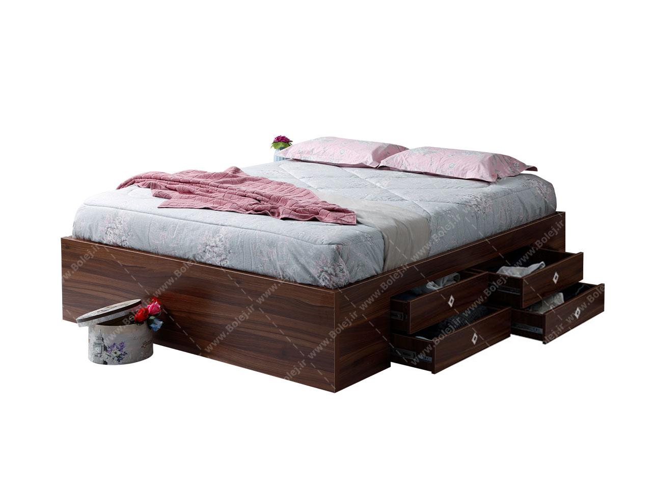 عکس تخت باکس دونفره یک طرف کشو BD699