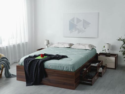 عکس تخت باکس دونفره یک طرف کشو BD699