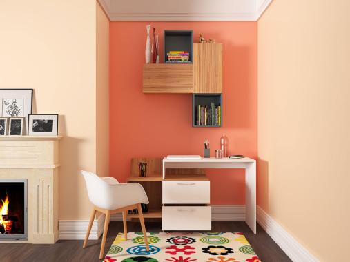 عکس باکس دیواری کتاب اتاق خواب D313