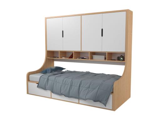 عکس تخت تک نفره کاناپه ای کمد دار BS992