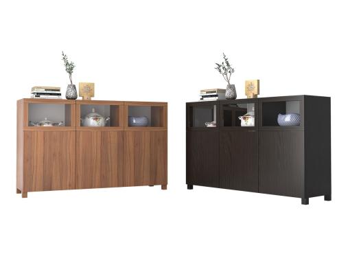 عکس میز کنسول ویترین دار ام دی اف مدل CN439