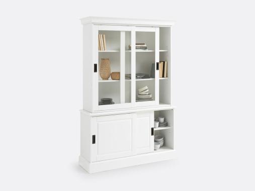 عکس کتابخانه کلاسیک چوبی ریلی BC26