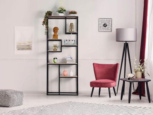 عکس قفسه کتاب فلزی شیک مدل DF219