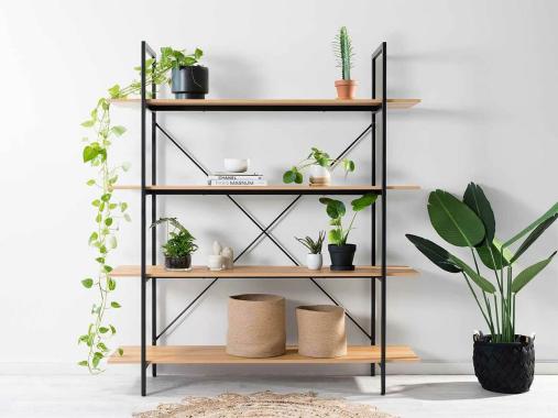 عکس استند کتابخانه چوب و فلز مدل DF227