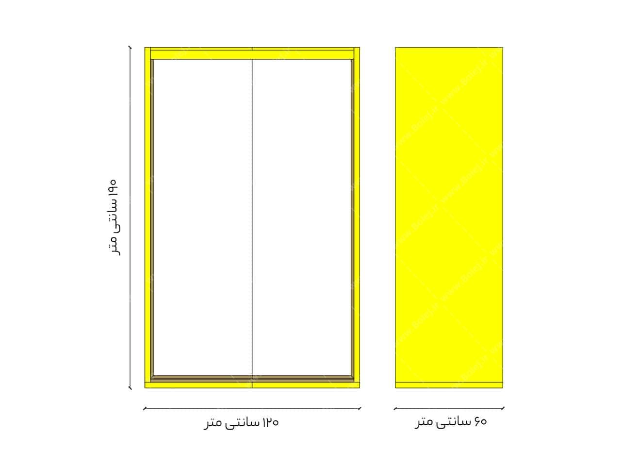 عکس کمد لباس دیواری ریلی مدل جزیره