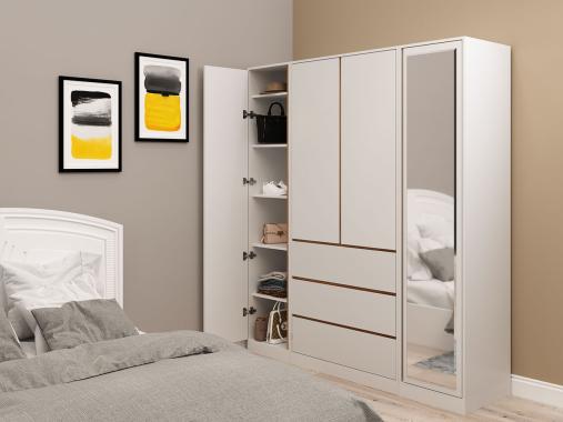 عکس کمد لباس ام دی اف متحرک سه تکه DL1