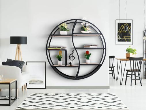 عکس شلف دیواری فلزی گرد مدل DM208