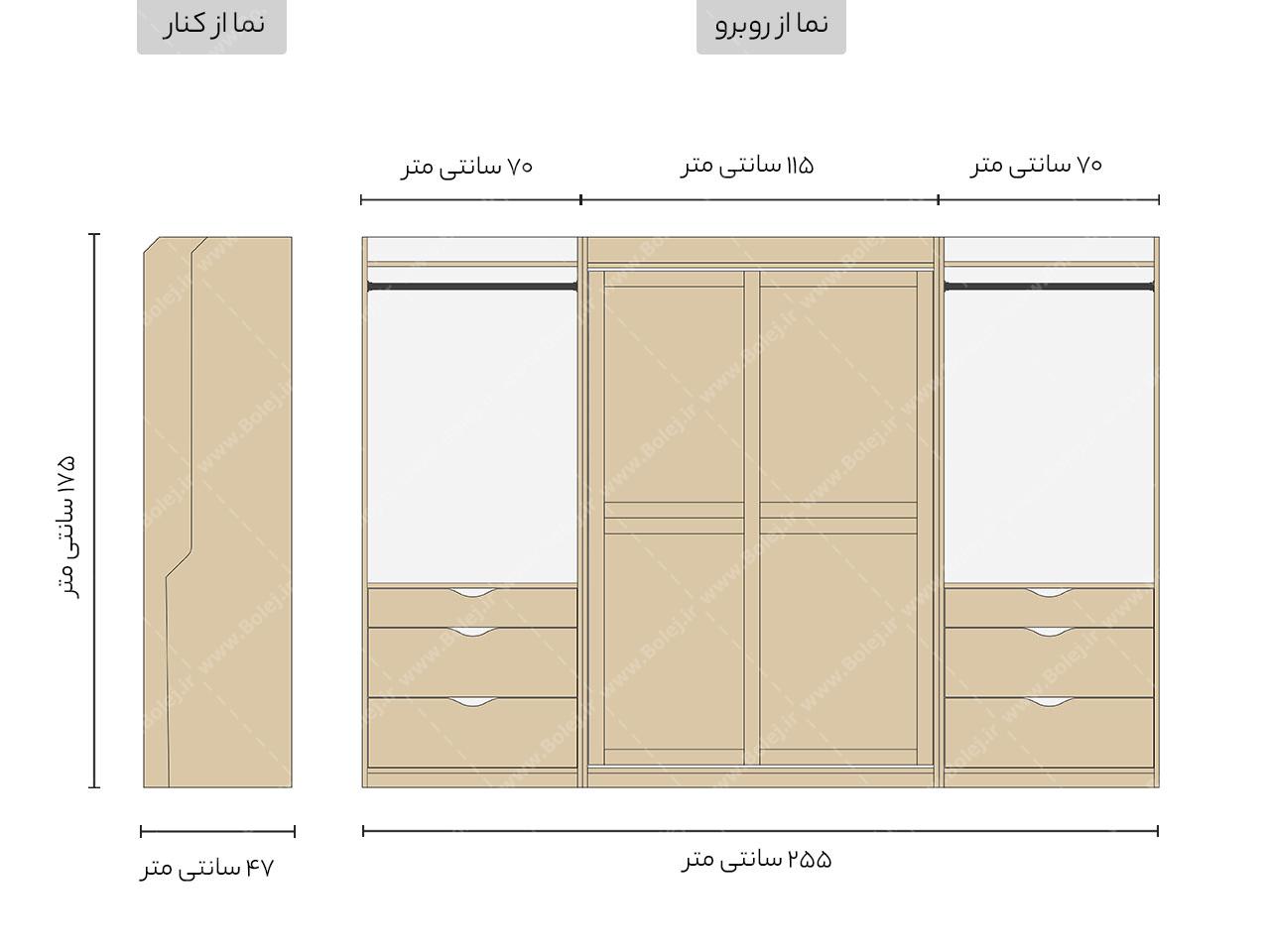 عکس کمد و دراور دخترانه ریلی DP28