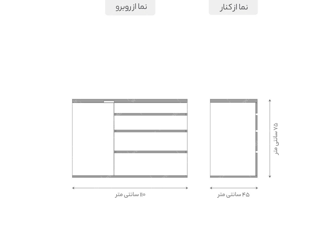 عکس کمد و دراور دخترانه کپسولی کشو دار DP30