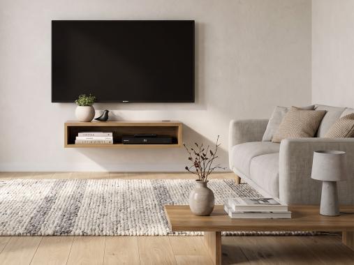 عکس شلف دیواری تلویزیون کوچک و ساده DT140